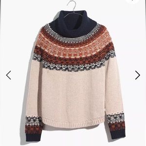 Madewell Brookdale Fair Isle Turtleneck Sweater